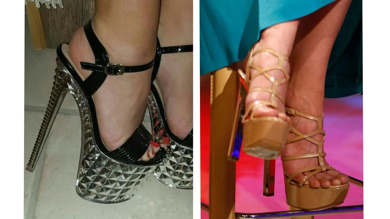 Hurt touching collection of platform high heel sandals for ladies #platformheels #platformsandals.