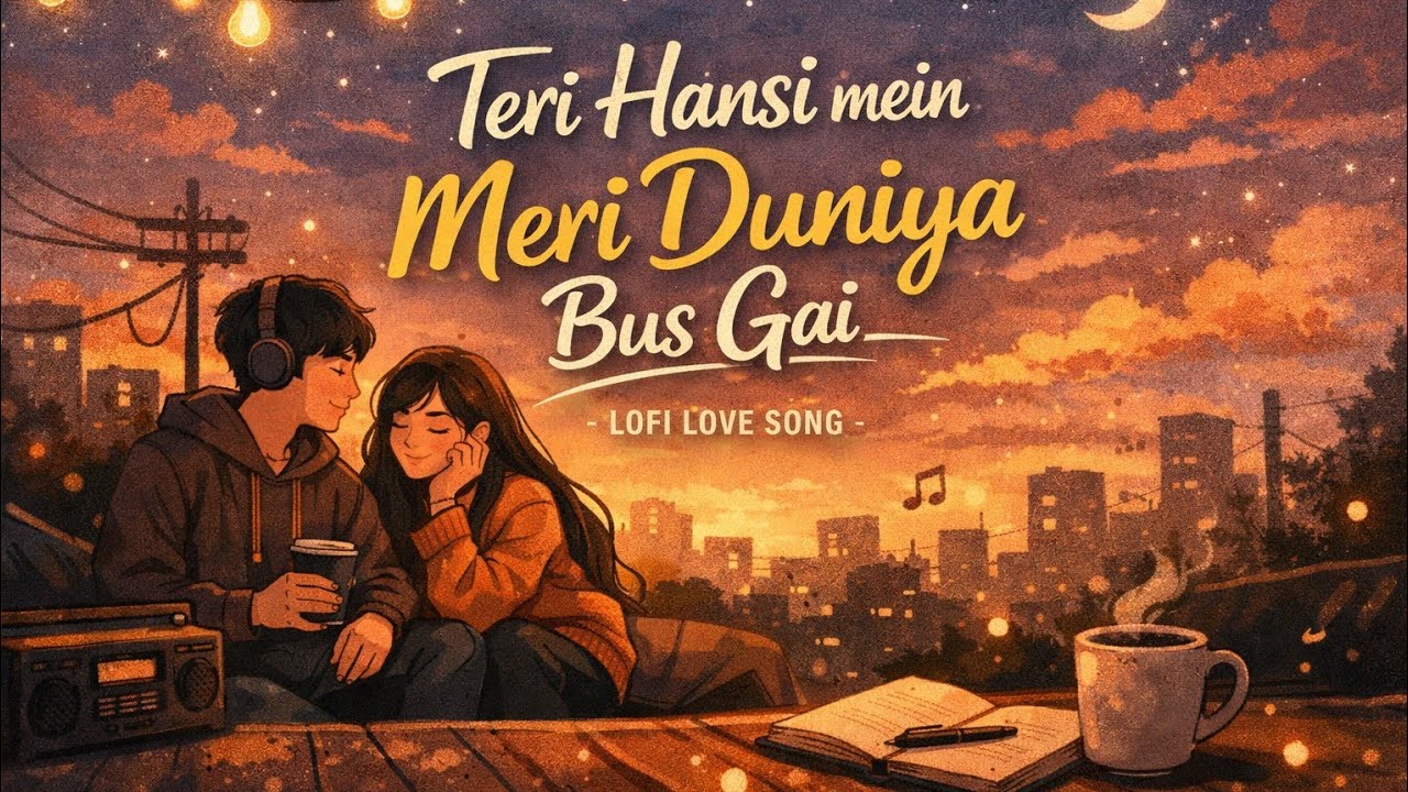 Teri Hansi mein Meri duniya bus gai lofi song ❤️‍🩹#lofisong #aimusic #hindisongs #sadsongs 