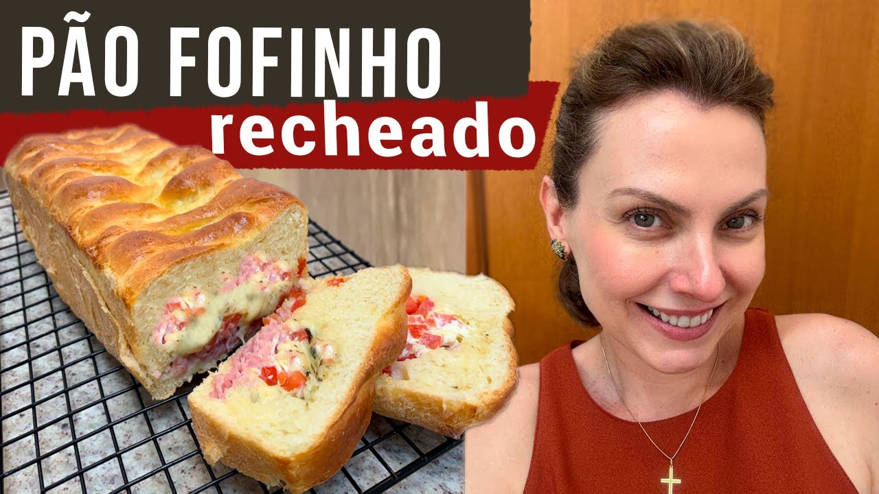 PÃO RECHEADO DE PRESUNTO E QUEIJO - RECEITA FÁCIL 