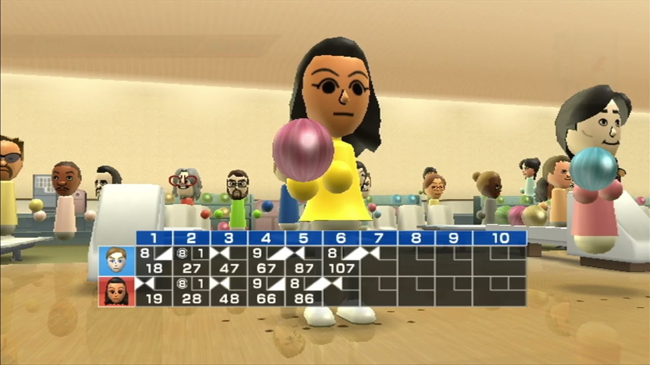 Wii Sports: Bowling 2 Players - Guest B vs Guest D