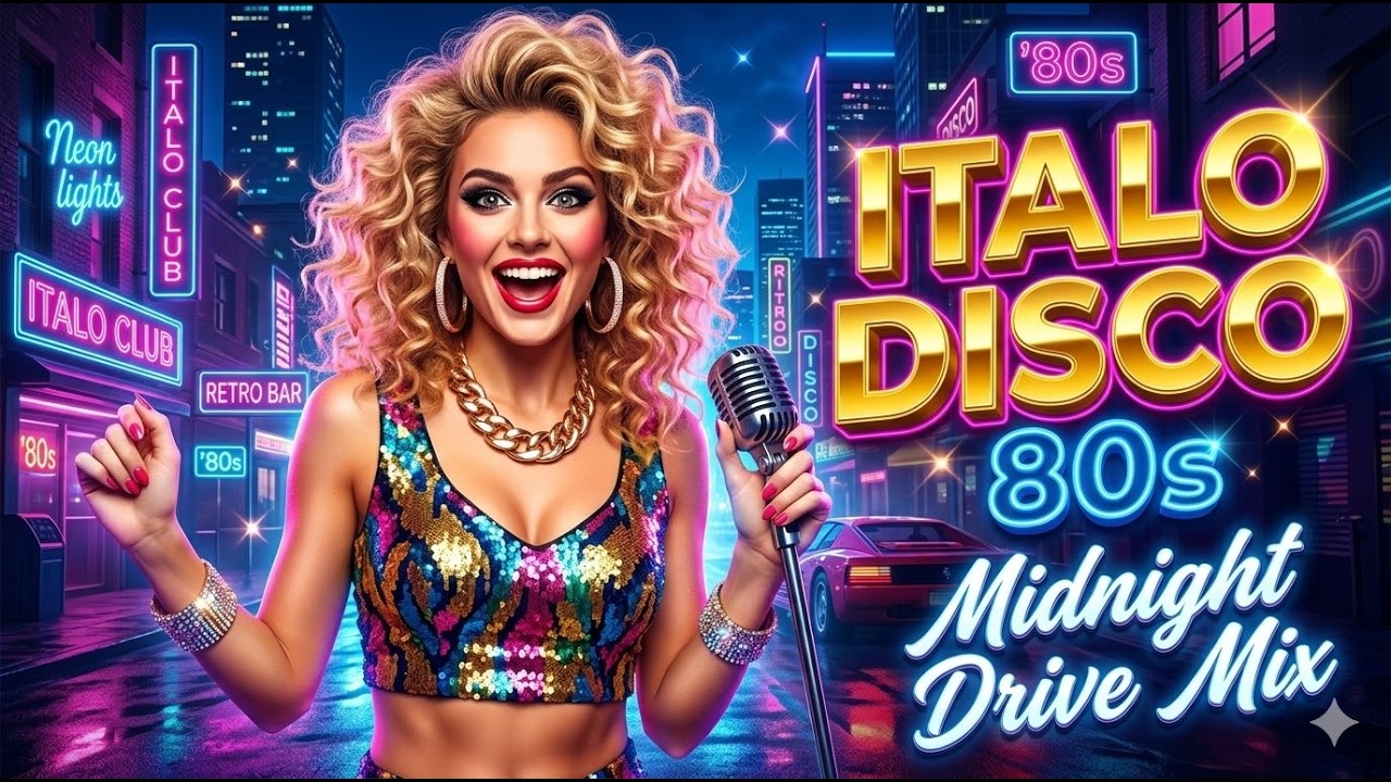 ITALO DISCO 80s 🏎️ Midnight Drive Mix 🌃 Retro Synth Pop Hits