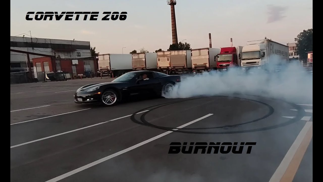 Chevrolet Corvette C6 Z06 Burnout and Drift
