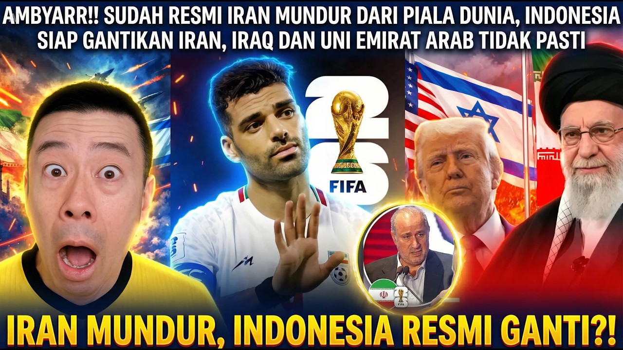 AMBYAR‼️Resmi diumumkan, Iran mundur dari piala dunia, Indonesia jadi pengganti Iran di group G!??😱🔥