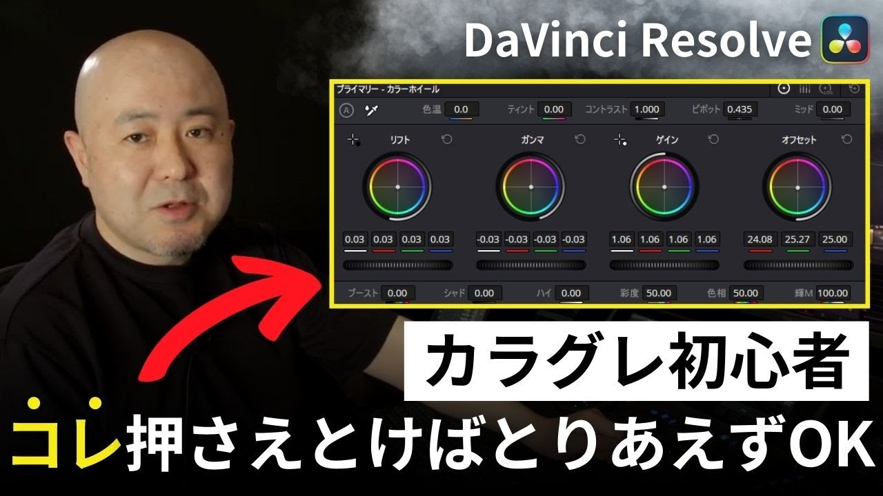 【DaVinci Resolve カラーグレーディング入門】初心者が最低限覚えることを実演・解説