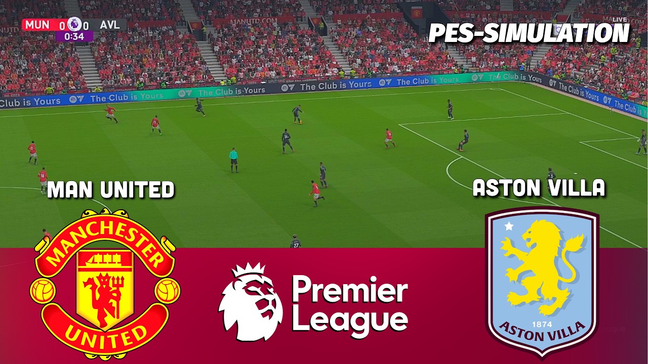 Manchester United vs Aston Villa | Premier League 2025/26 | PES 21 Simulation