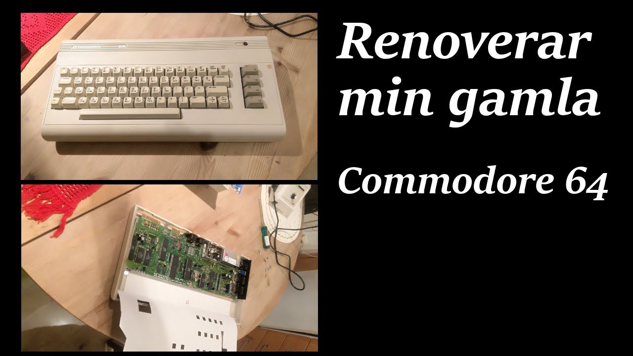 Commodore 64 demonterar och byter kondensator i RF-Modulen