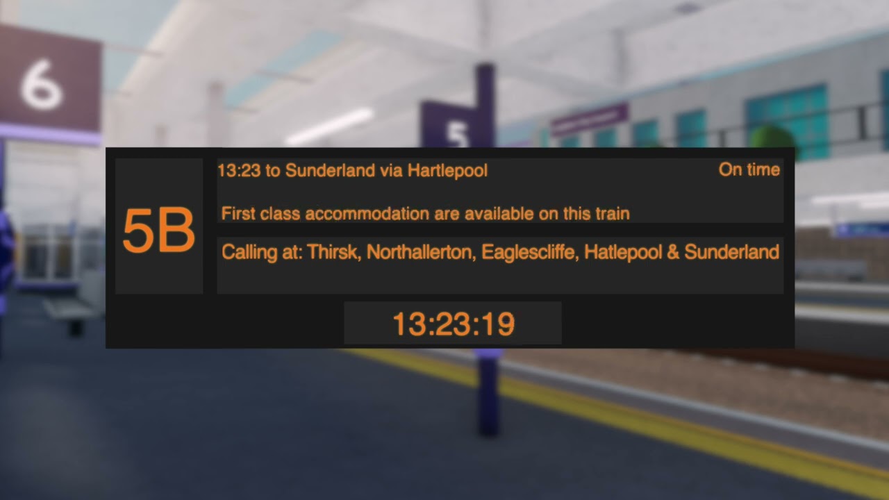 York Platfrom Announcements | With scrolling board |