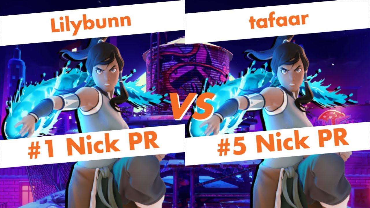 【Nick All Star Brawl】Lilybunn (Korra) vs tafaar (Korra) High Level Gameplay【NASB】