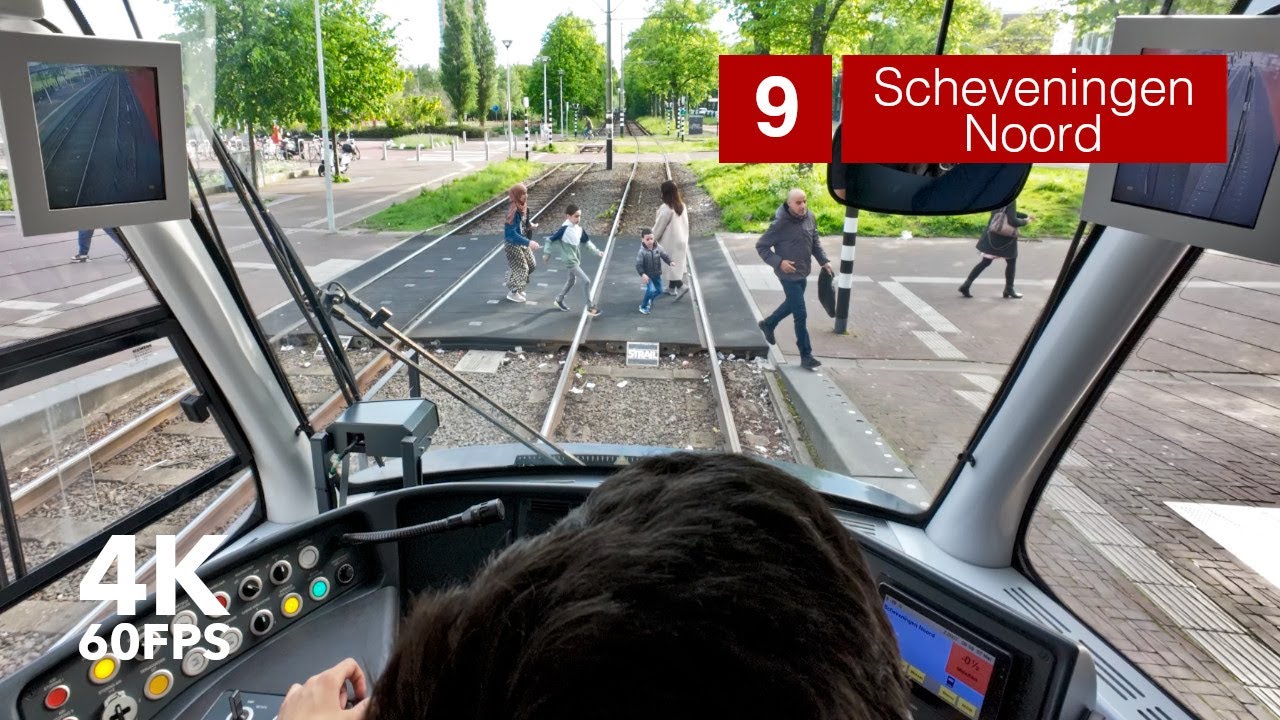 Just in time | 🚊 HTM Line 9 | 4K Tram Cabview | 🇳🇱 The Hague | Siemens Avenio