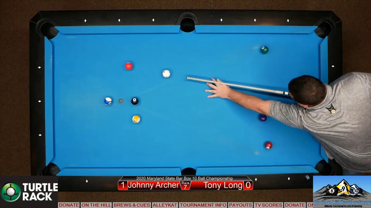 2020 Maryland State Bar Box 10 Ball - Johnny Archer vs. Tony Long