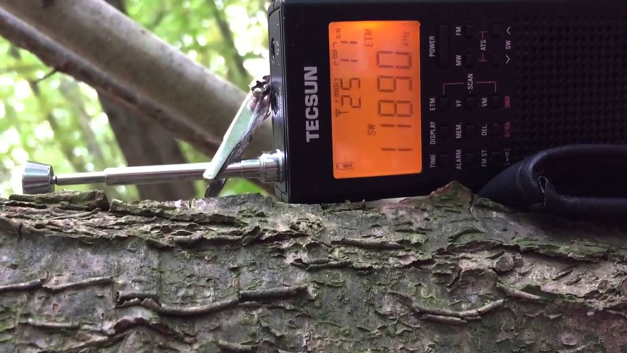 Tecsun PL-360 scanning through signals picked up by ETM, outdoors