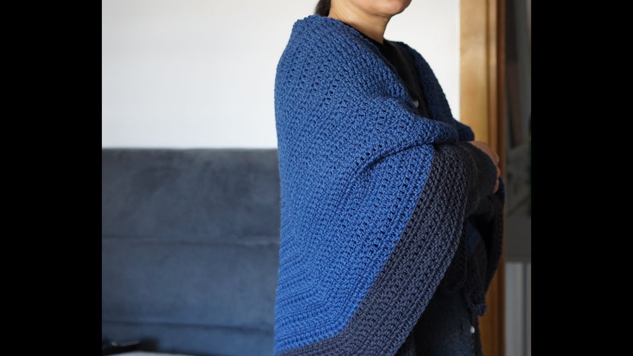Double crochet half circle shawl crochet pattern