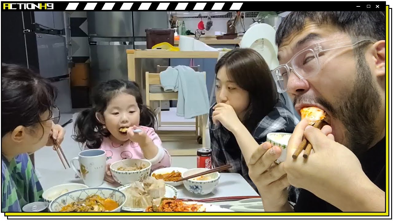 김장 끝나고 장모님이 해주신 수육먹고 눈 돌아간 홍구ㅋㅋㅋㅋ