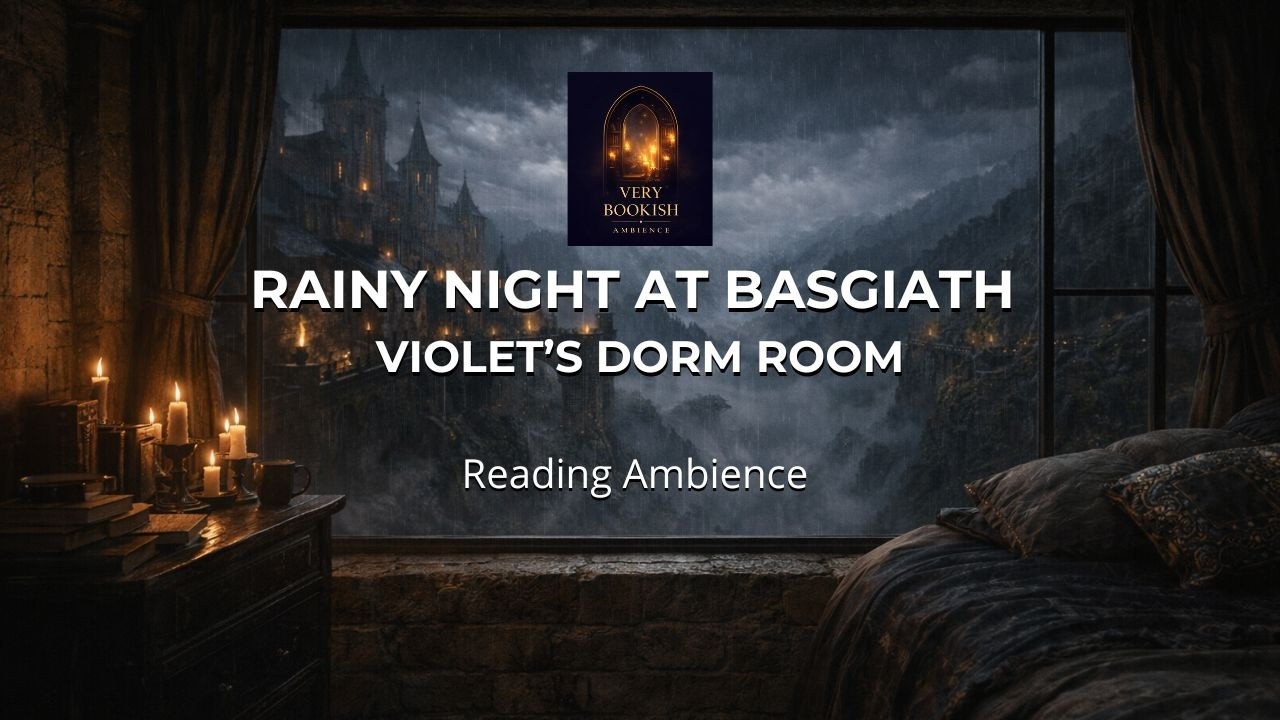 Rainy Night at Basgiath | Fourth Wing Inspired Reading Ambience | Violet's Dorm Room
