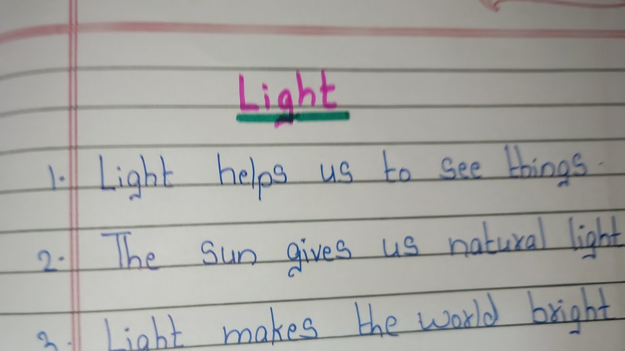 10 Lines on Light // Essay on Light in english // About Light