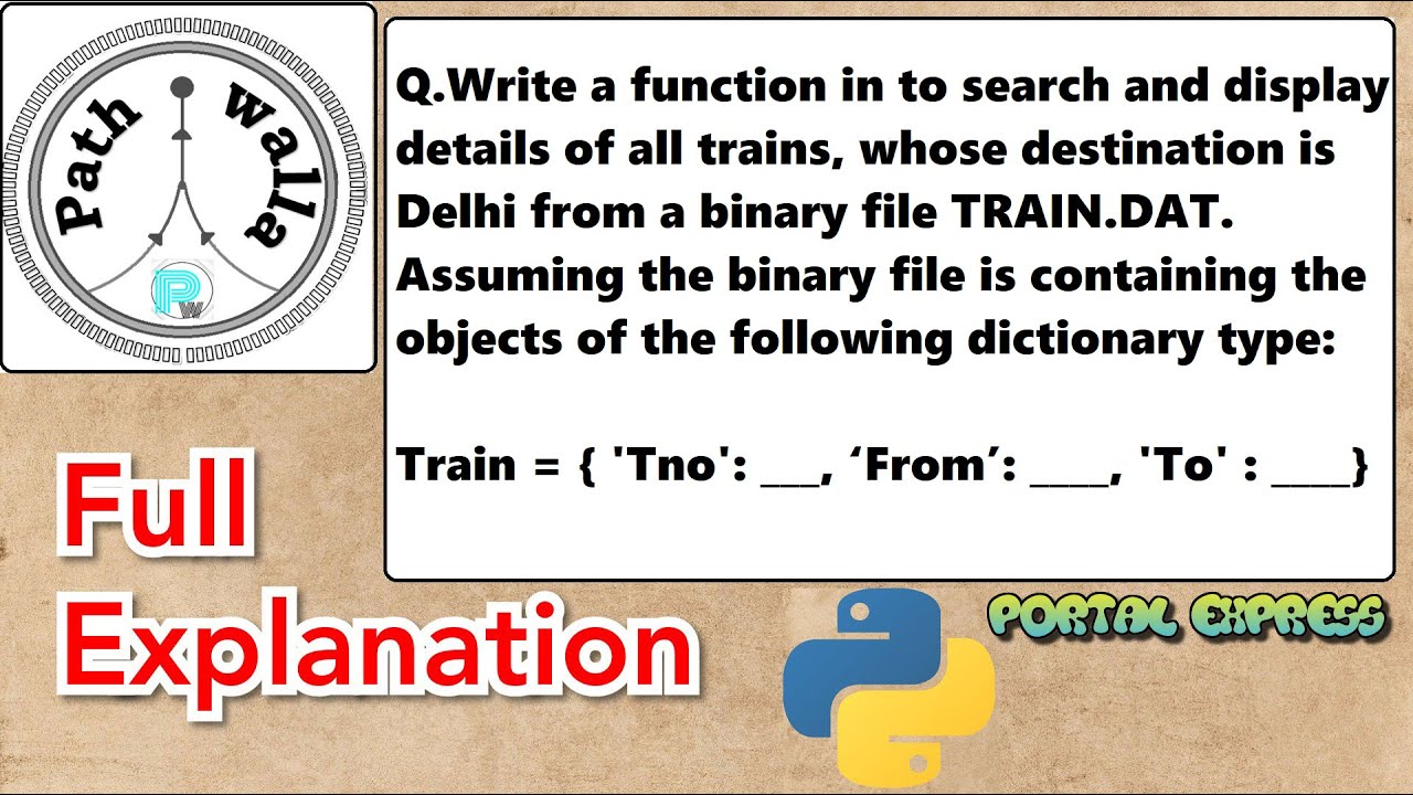 Write a function in to search and display details of all trains,whose destination is Delhi from a bi