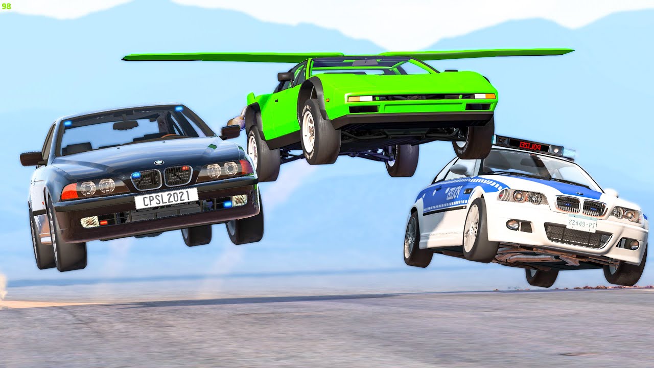 Police Takedown Fails & Crashes #99 - BeamNG Drive | CRASHdriven