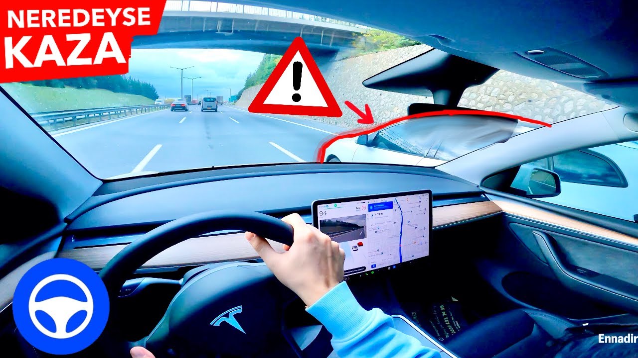 OTOPİLOT NEREDEYSE KAZA YAPACAKTI! (TESLA FSD Türkiye Testi)