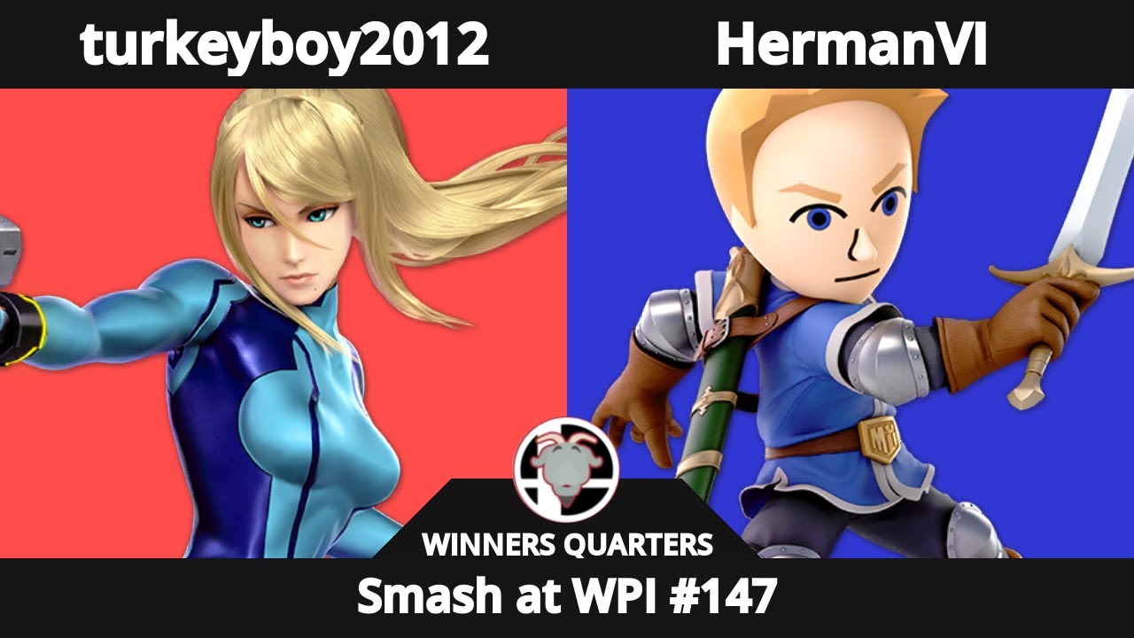 Smash at WPI #147 WINNERS QUARTERS - turkeyboy2012 (Zero Suit Samus) Vs HermanVI (Mii Swordfighter)