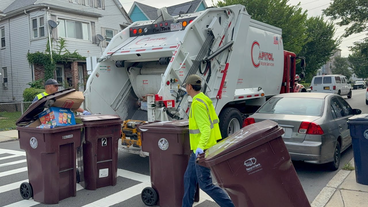 Capitol Waste&rsquo;s Brand New Pac Tech Garbage Truck VS Heavy Recycling
