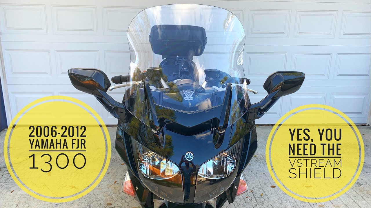 Yamaha FJR 1300 Stock vs VSTREAM WINDSHIELD.
