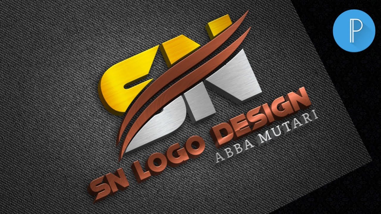 SN Professional logo design | How to create 3D Logo Design In Android | Pixellab Tutorial