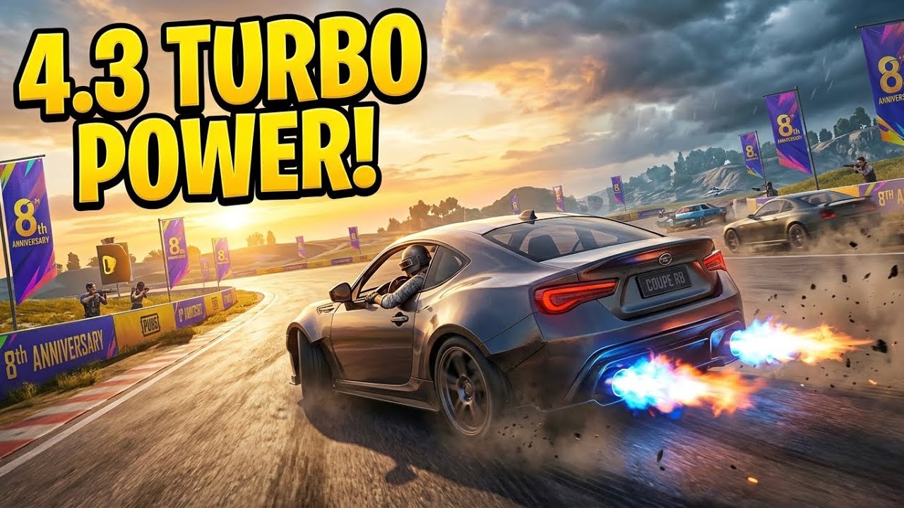 PUBG MOBILE 4.3: EVOLVING UNIVERSE! TURBO CARS & ANNIVERSARY LUCKY SPIN! 🏎️🎰🤖