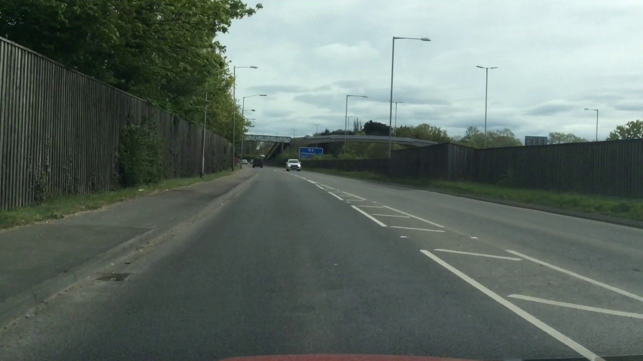 Blackboy Roundabout, Reading, from M4 junction following signs to Lower Earley. Driving test route.