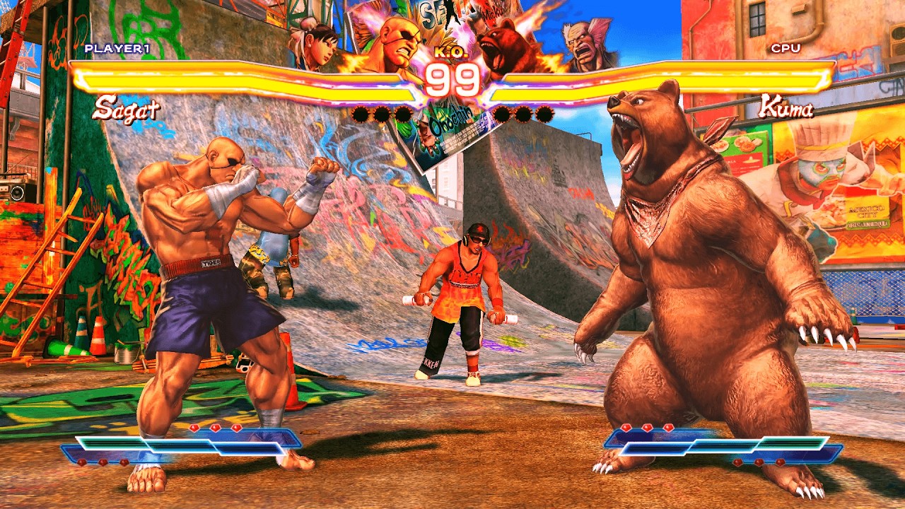 Sagat & Chun-Li vs Kuma & Heihachi (Hardest) - Street Fighter X Tekken
