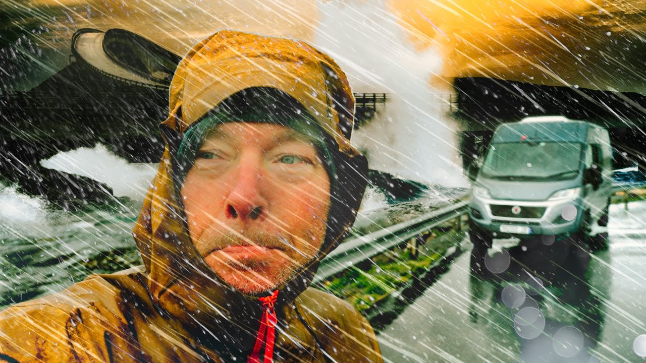 Peak of the Storm - Cozy Van Life in Atlantic Ocean Storm - Heavy Rain Solo Van Camping #vanlife #2