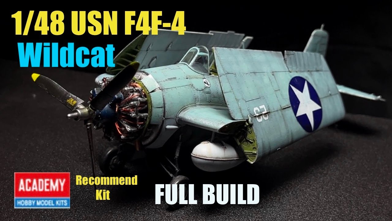 1/48 USN F4F-4 WILDCAT/SCALEMODEL/ASMR/ACADEMY/FULLBUILD/아카데미와일드캣/스케일모형/#12355