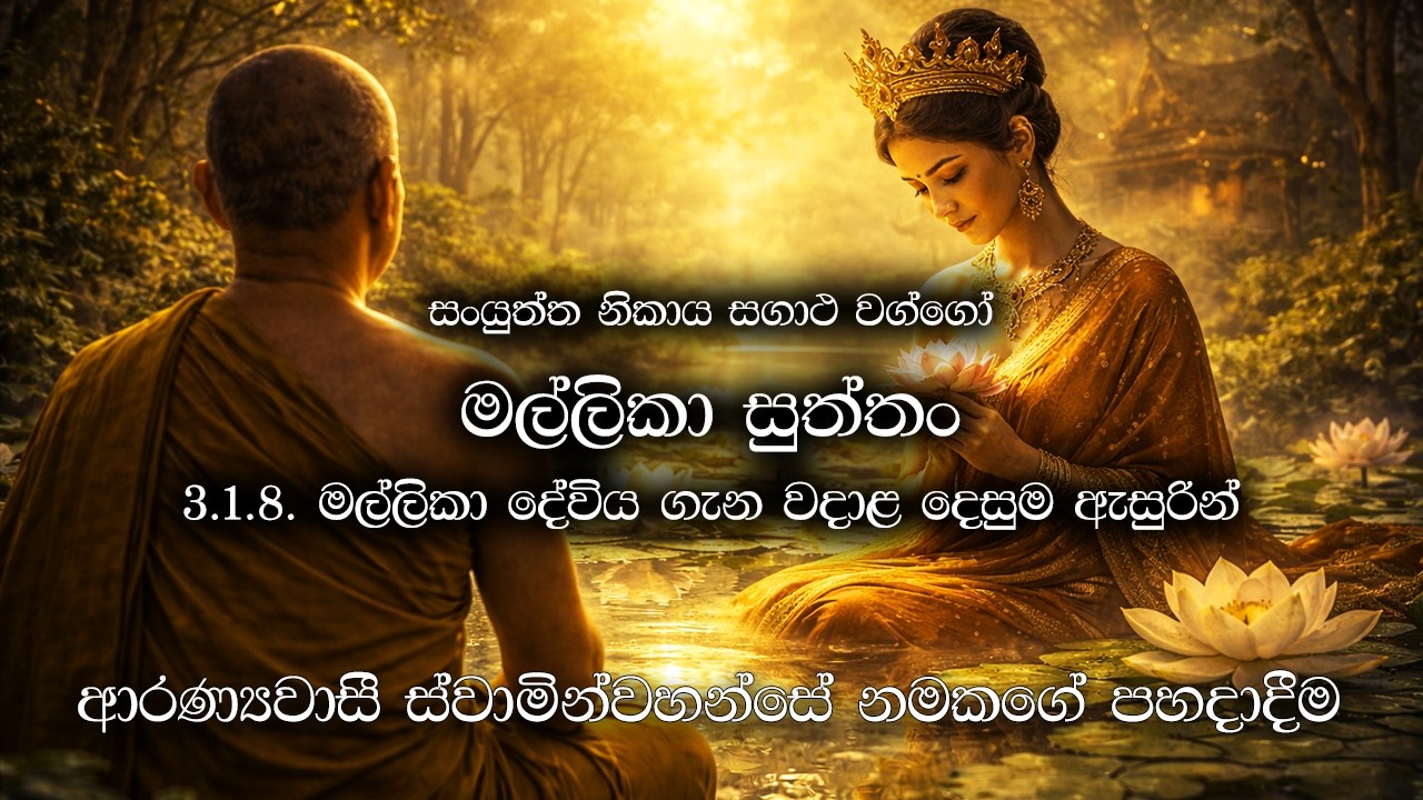 මල්ලිකා සුත්තං (Mallika Sutta) | මල්ලිකා දේවිය ගැන වදාළ දෙසුම ඇසුරින් | Yoniso Manasikaraya