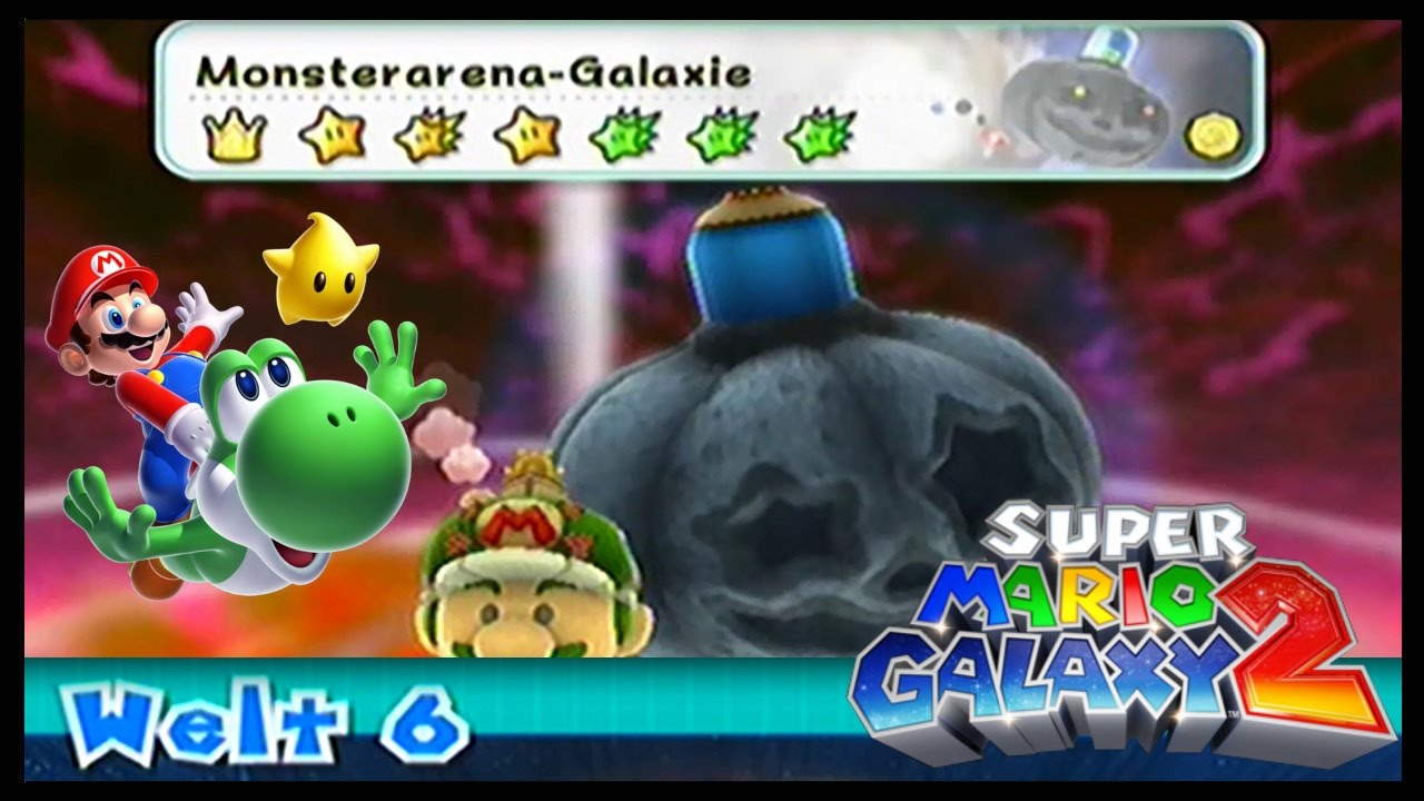 Super Mario Galaxy 2 /39 Welt 6 /4 Monsterarena-Galaxie +Grünsterne