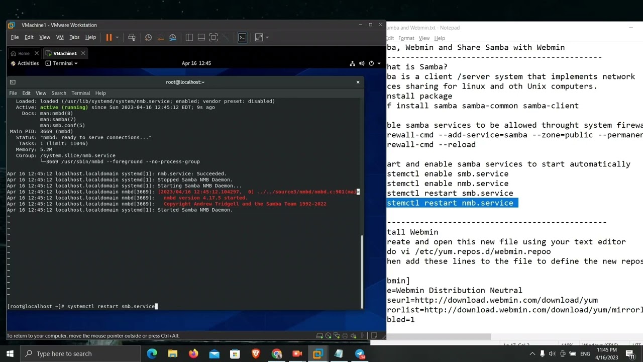 Install Samba and Webmin on CentOS and Share file in Webmin