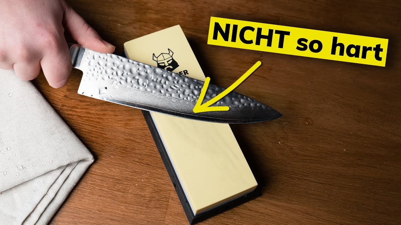 MESSER SCH&Auml;RFEN f&uuml;r Anf&auml;nger | Wie man einen SCHLEIFSTEIN richtig verwendet!