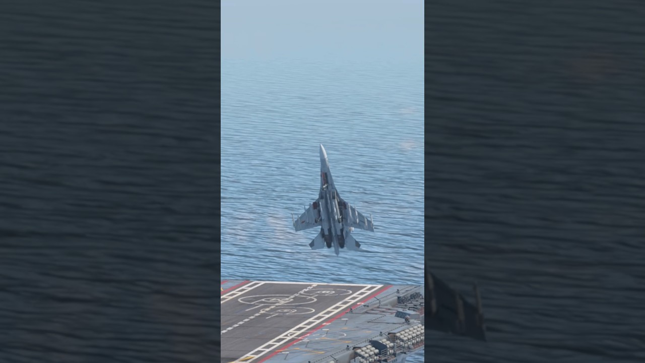 Russian Su-30 Insane Cobra Landing on Aircraft Carrier!