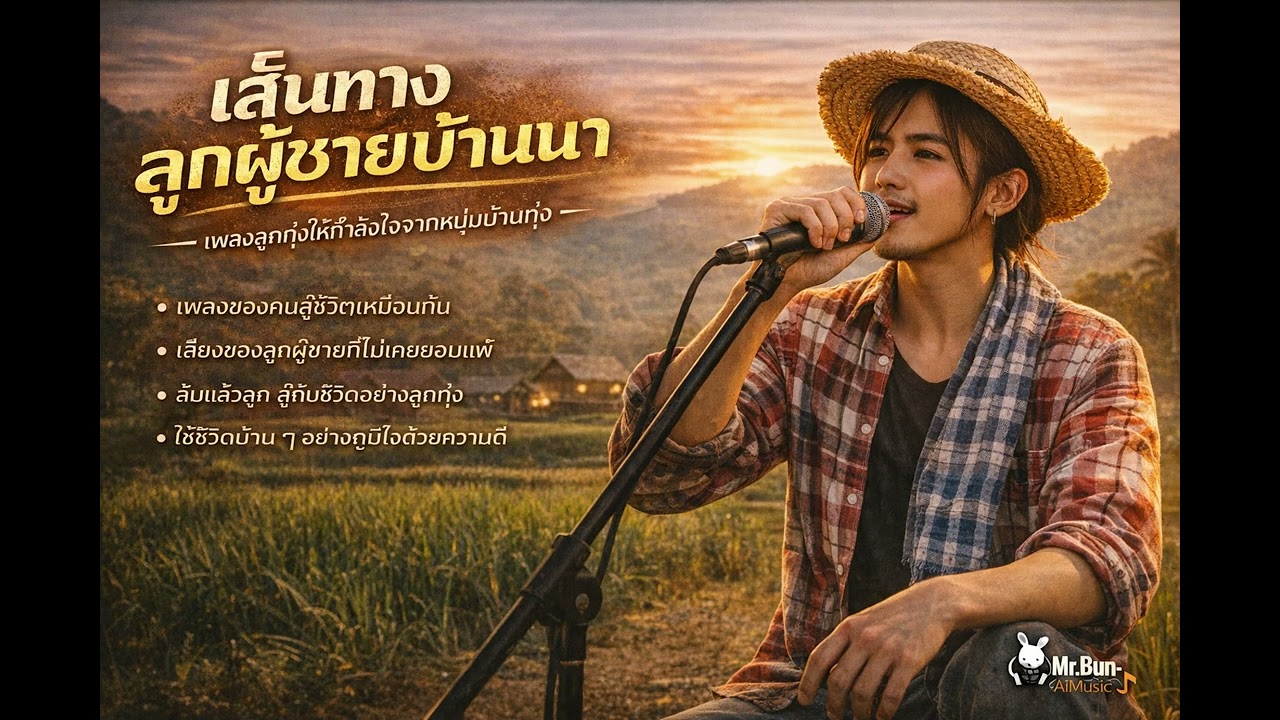เส้นทางลูกผู้ชายบ้านนา | เพลงลูกทุ่งสู้ชีวิต | Mr.Bun-AiMusic