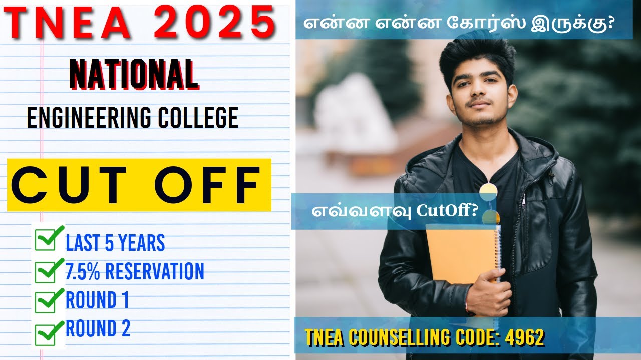 🎯TNEA 2025 | 🔥National Engineering College | National Engineering College Kovilpatti Cut Off Marks
