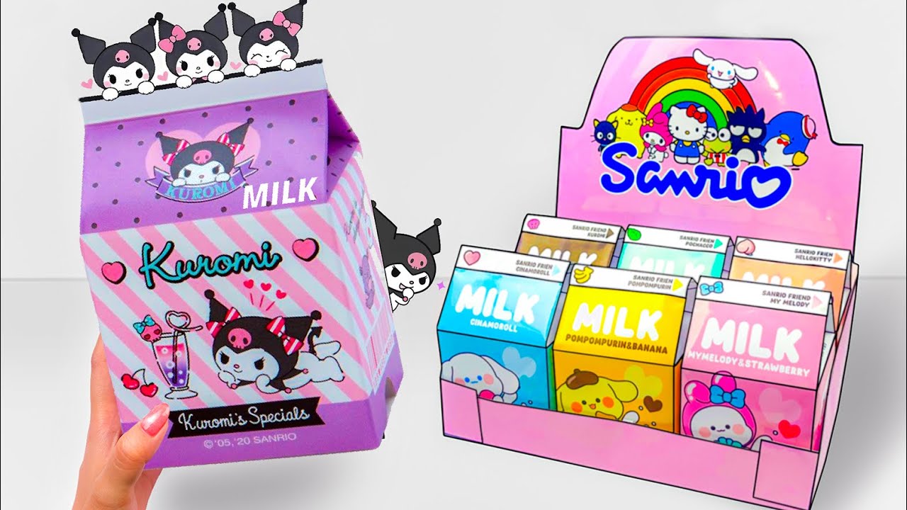 ASMR Paper DIY ✨ Sanrio Milk Blind Bags Unboxing | Mystery Surprise Kuromi & Friends | Episode 15