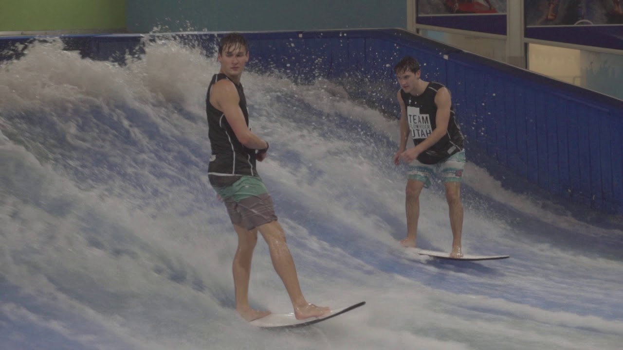 World Champ Pro Rider Jake Chipman on the FlowRider at FlowRider Utah in Ogden Tricks and Fails