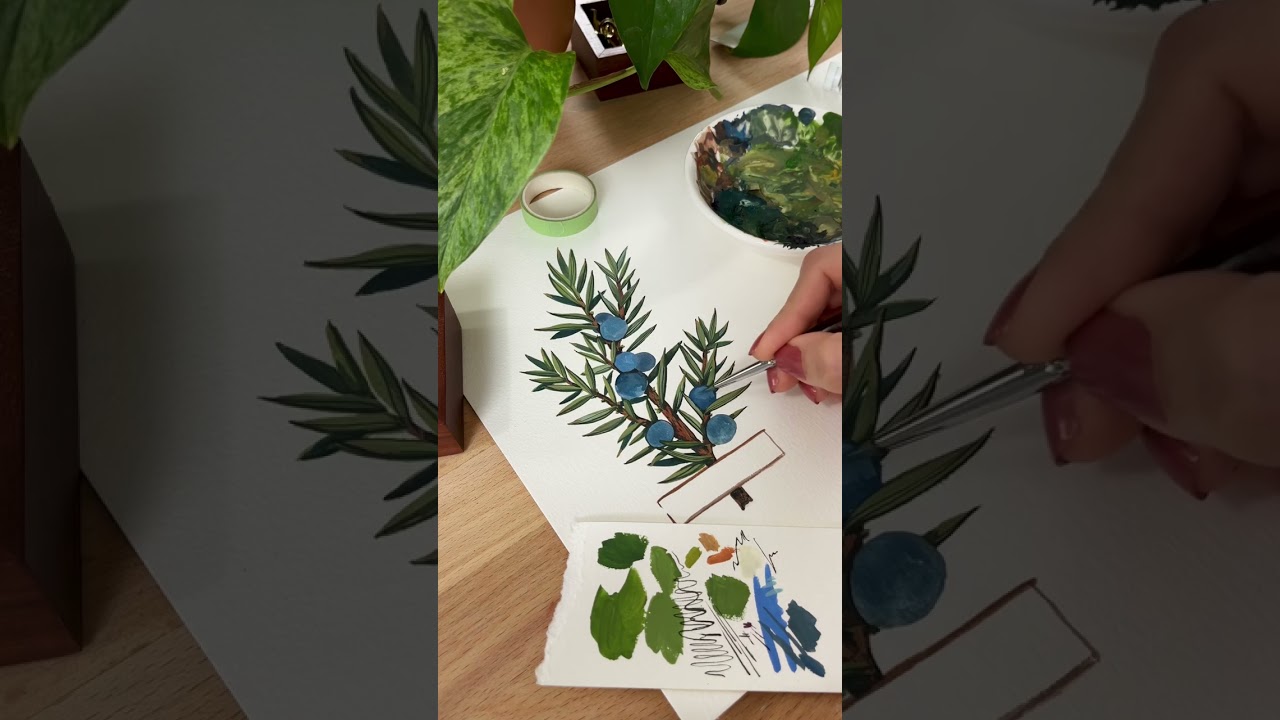 Botanical Illustration #art #gouache #painting