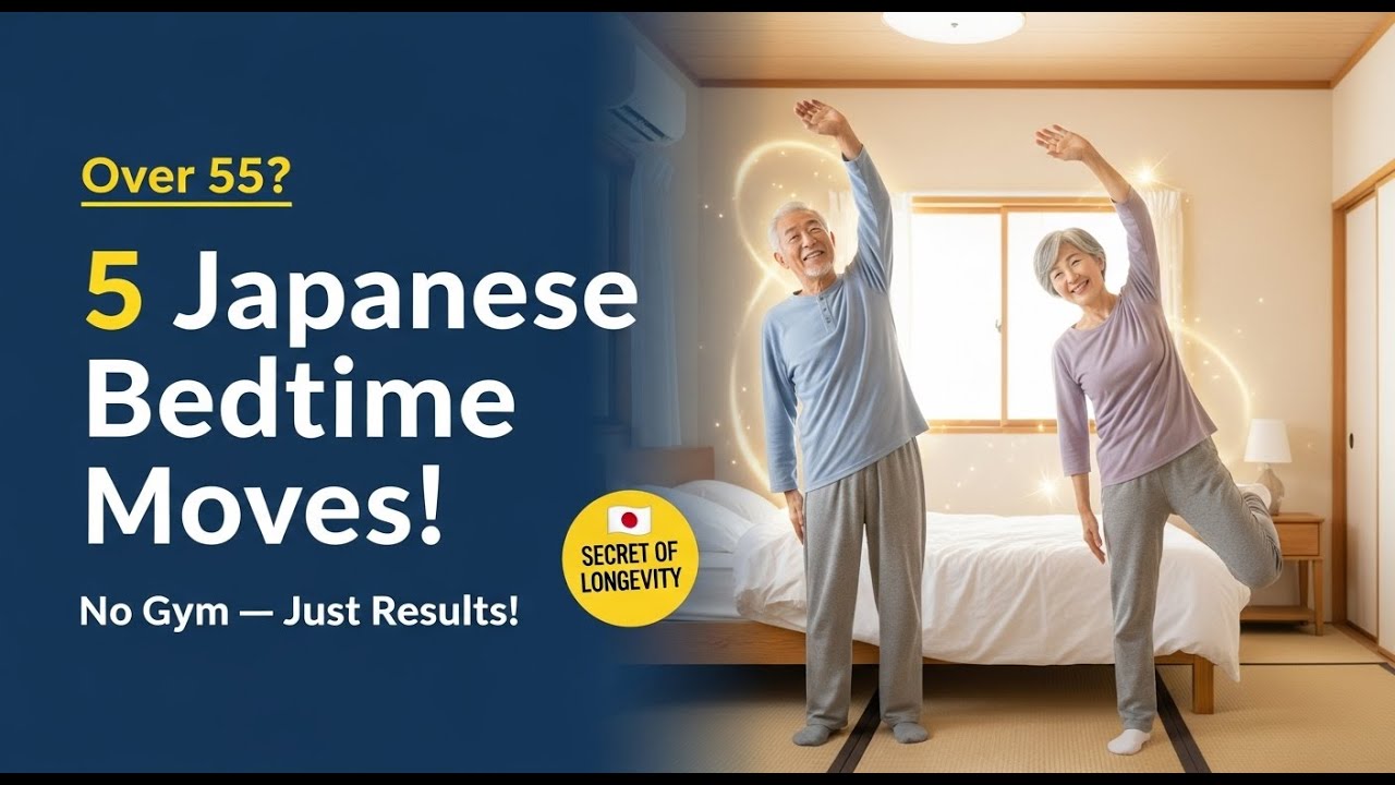 “Over 55? Try These 5 Bedtime Movements Japanese Elders Swear By | Longevity & Mobility Exercises”