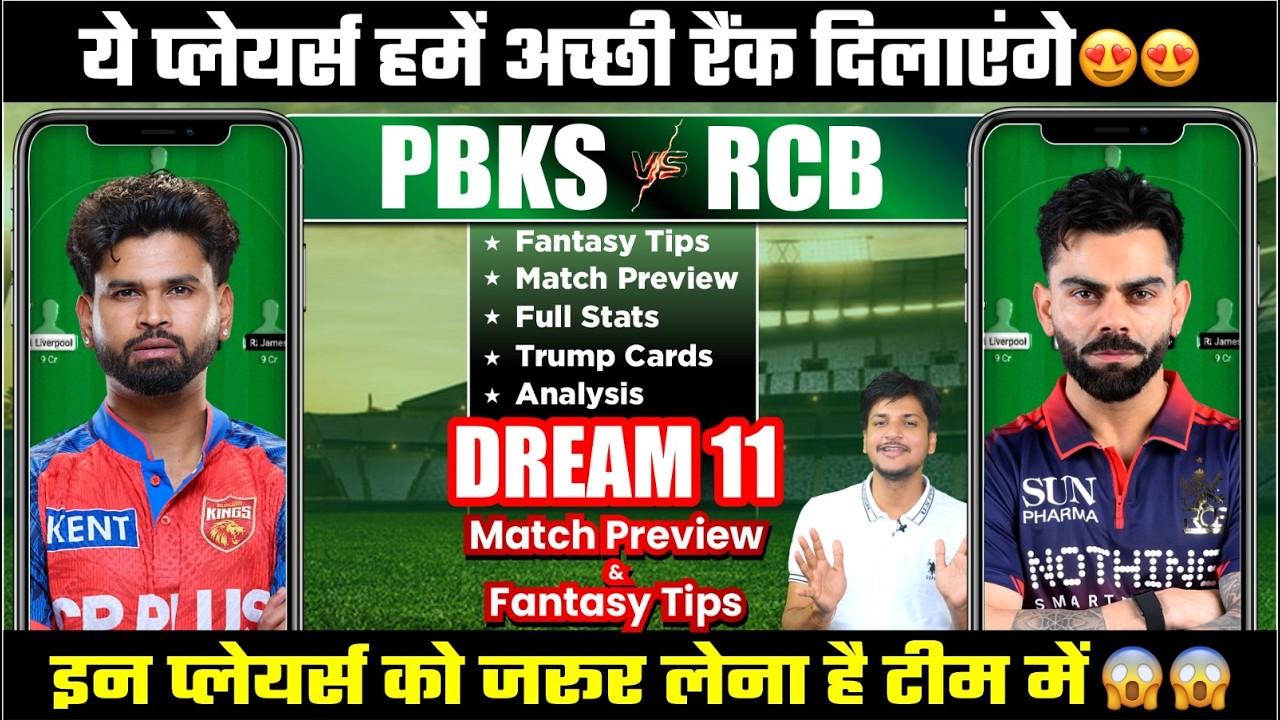 PBKS vs RCB Dream11 Team Today Prediction, RCB vs PBKS Dream11: Playing11, Stats, Analysis