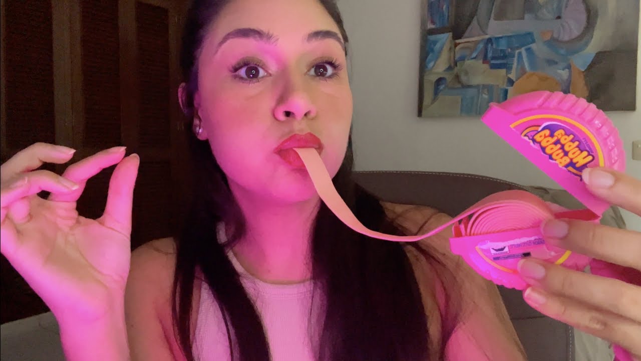 ASMR COMIENDO CHICLE DE 1 METRO 😱🤯