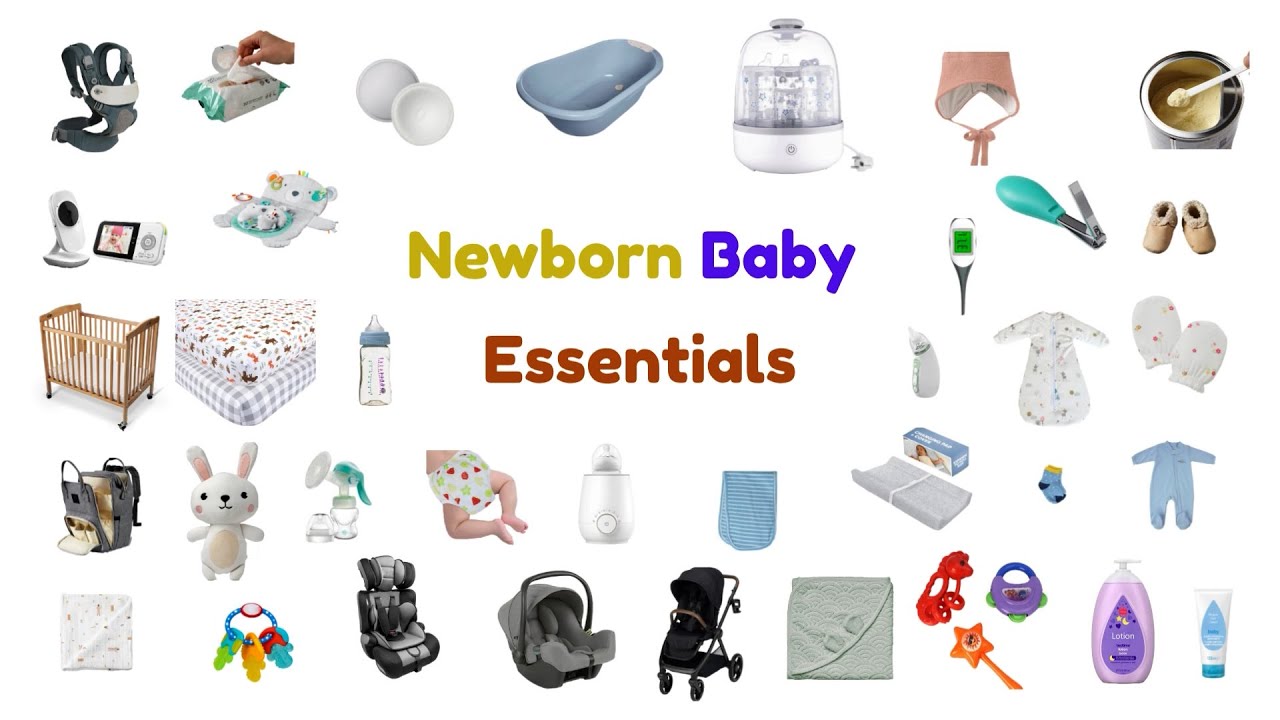 Newborn Baby Essentials in English | Baby Items Vocabulary with Pictures & Pronunciation