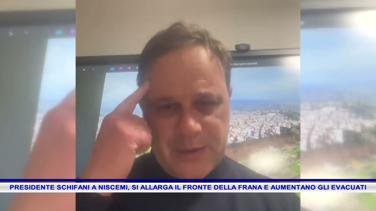 PRESIDENTE SCHIFANI A NISCEMI, SI ALLARGA IL FRONTE DELLA FRANA E AUMENTANO GLI EVACUATI
