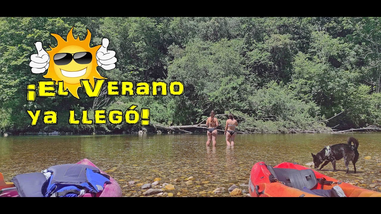 Descenso del Deva con perros.