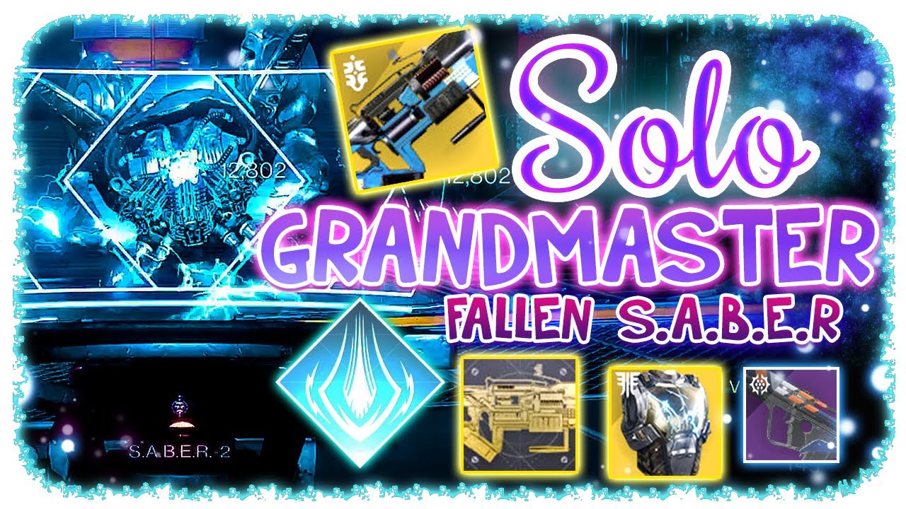 Solo Grandmaster Nightfall 1840 - Titan - Fallen SABER with Grand Overture Platinum Rank Destiny 2