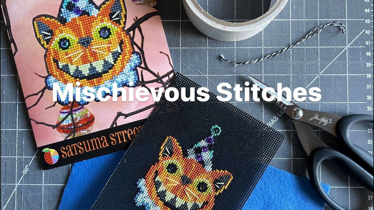 Flosstube Tutorial - Finishing Perforated Paper Ornaments