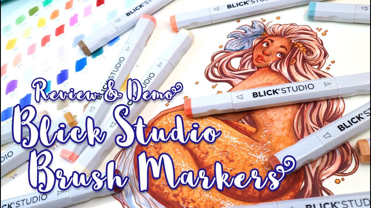 BLICK STUDIO BRUSH MARKER - Review & Demo! - MissKerrieJ -